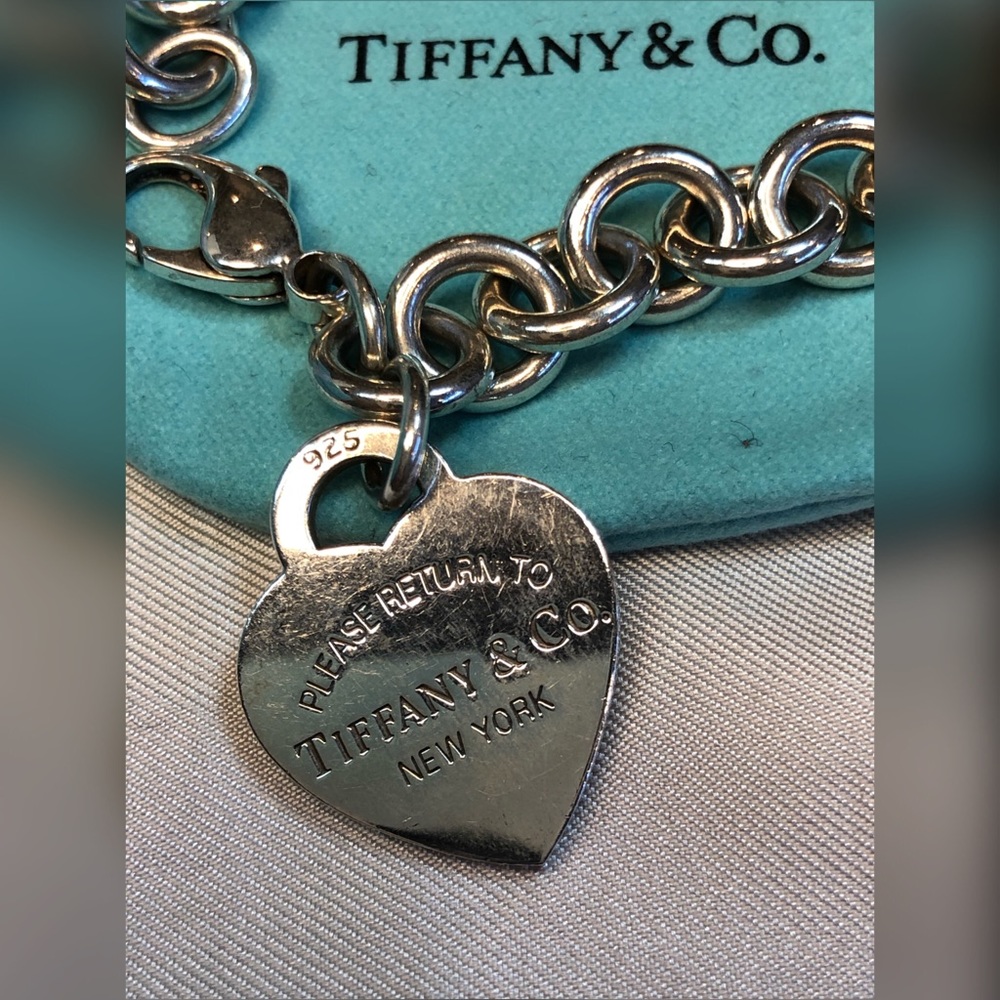 Tiffany RTT Heart Tag Bracelet 925 EUC